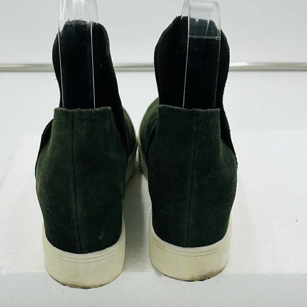 Steve Madden Bootie Sneakers Women's Wrangle Dark Green Suede Leather Size 7M